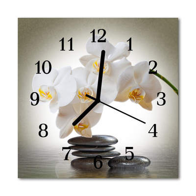 Reloj de vidrio Orquídea