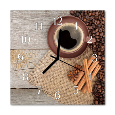 Reloj de vidrio Granos de café