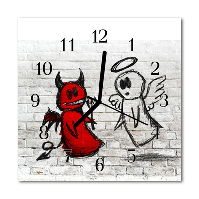 Reloj de vidrio Diablo ángel