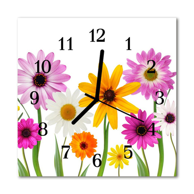 Reloj de vidrio Flores