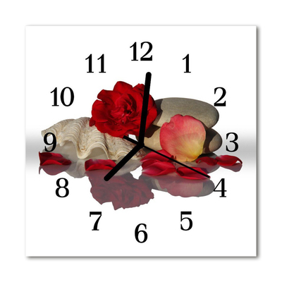 Reloj de vidrio Rosa concha