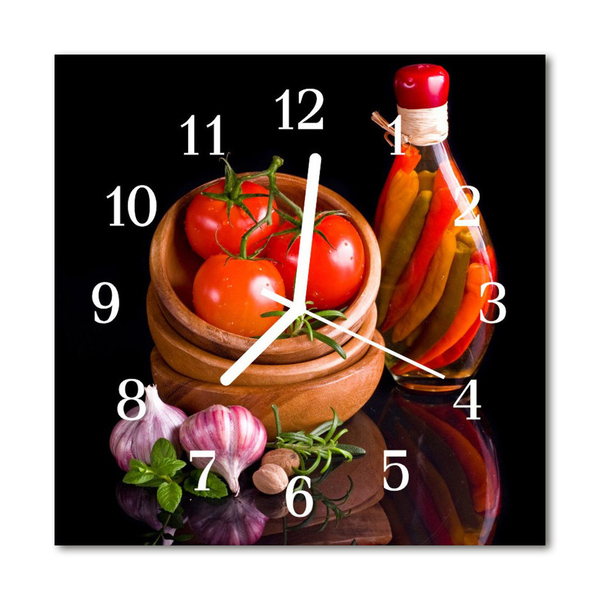 Reloj de vidrio Ajo tomate