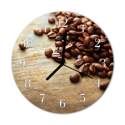 Reloj de vidrio para cocina Granos de café