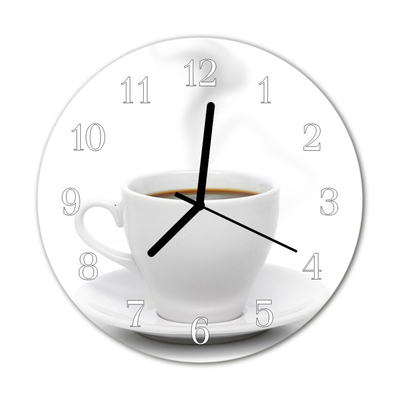 Reloj de vidrio para cocina Vaso para el café