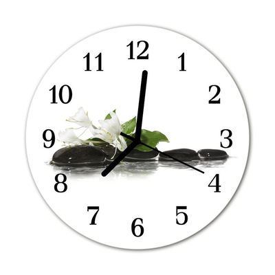 Reloj de vidrio para cocina Piedras zen