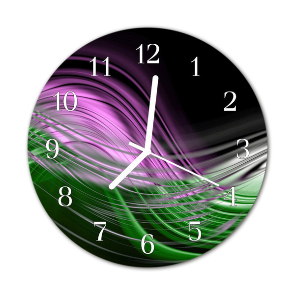 Reloj de vidrio para cocina Arte abstracto