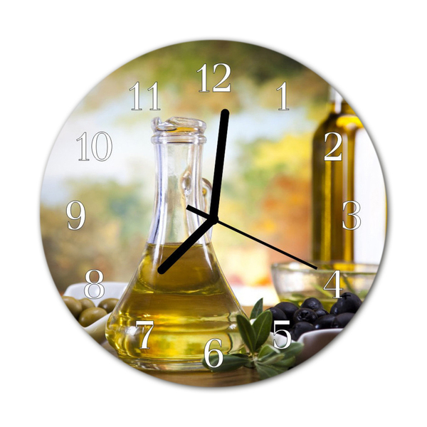 Reloj de vidrio para cocina Aceite de oliva