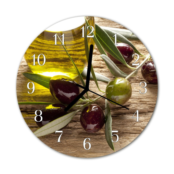 Reloj de vidrio para cocina Aceite de oliva