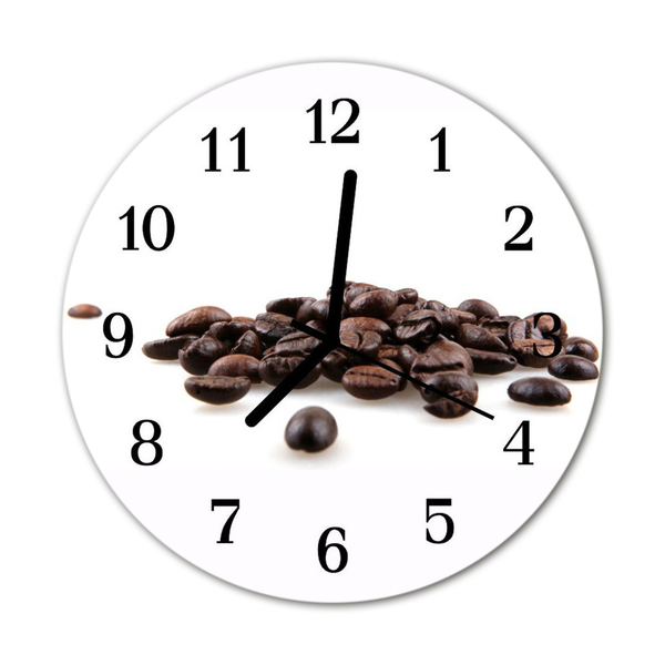 Reloj de vidrio para cocina Granos de café