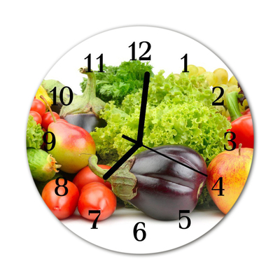 Reloj de vidrio para cocina Verdura