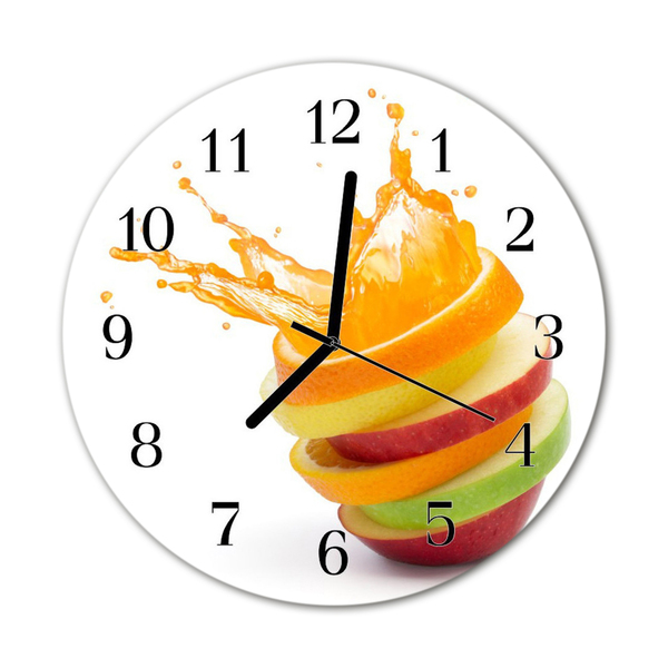 Reloj de vidrio para cocina Fruta