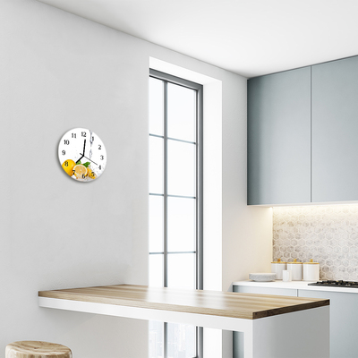 Reloj de vidrio para cocina Limones