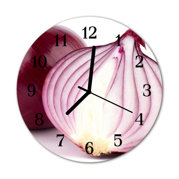 Reloj de vidrio para cocina Cebolla