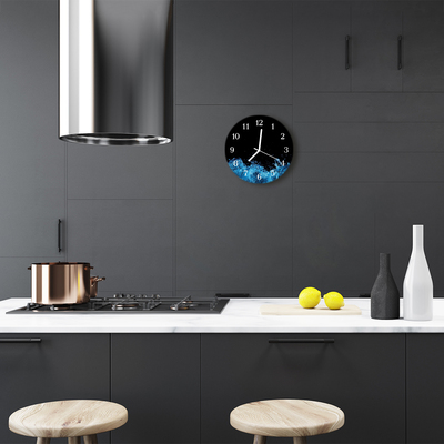 Reloj de vidrio para cocina Agua