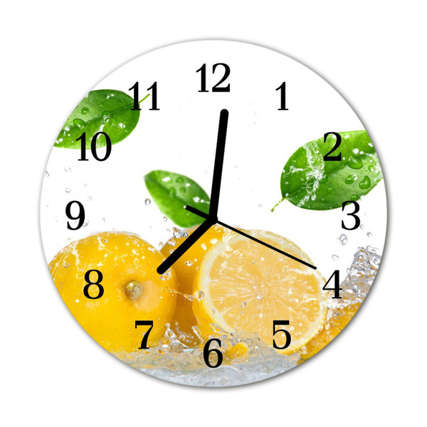 Reloj de vidrio para cocina Limón