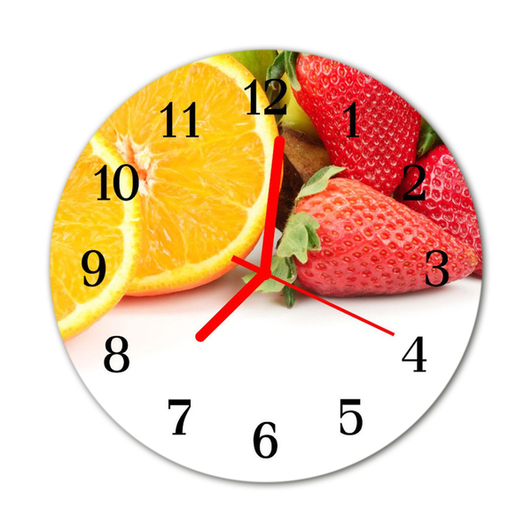 Reloj de vidrio para cocina Fruta