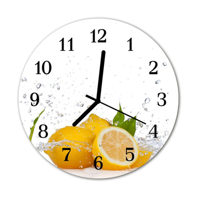 Reloj de vidrio para cocina Limones