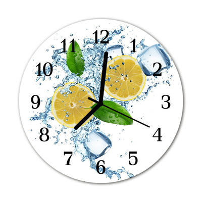 Reloj de vidrio para cocina Limón