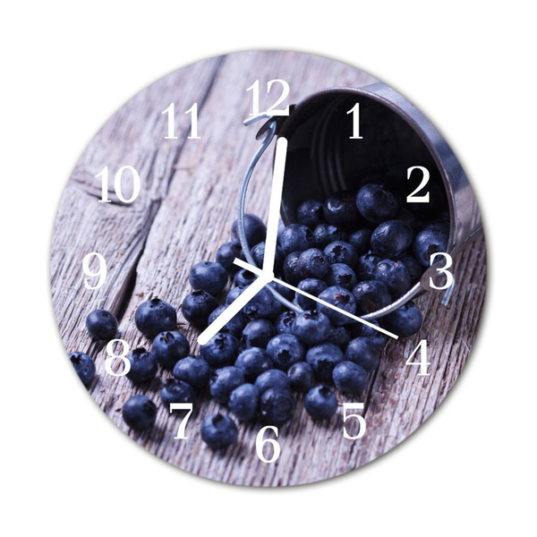 Reloj de vidrio para cocina Arándanos