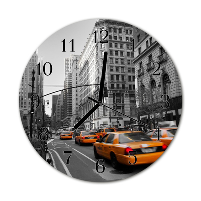 Reloj de vidrio para cocina Taxi new york