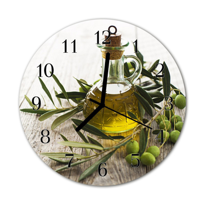 Reloj de vidrio para cocina Aceite de oliva