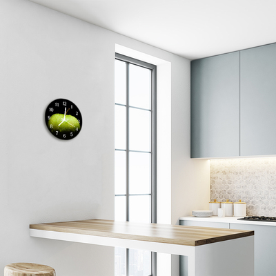 Reloj de vidrio para cocina Manzana