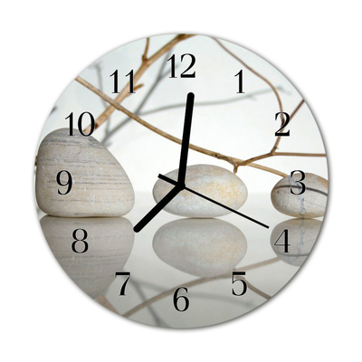 Reloj de vidrio para cocina Piedras