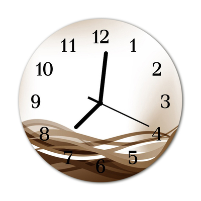 Reloj de vidrio para cocina Líneas abstractas