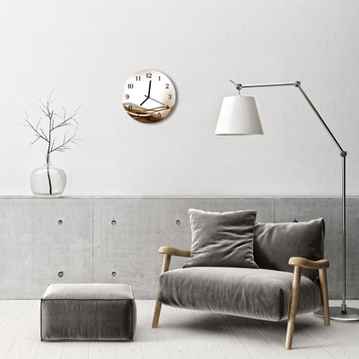 Reloj de vidrio para cocina Líneas abstractas