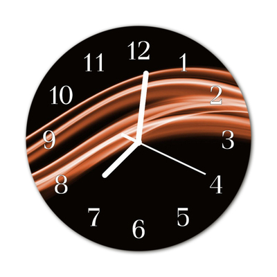 Reloj de vidrio para cocina Líneas abstractas