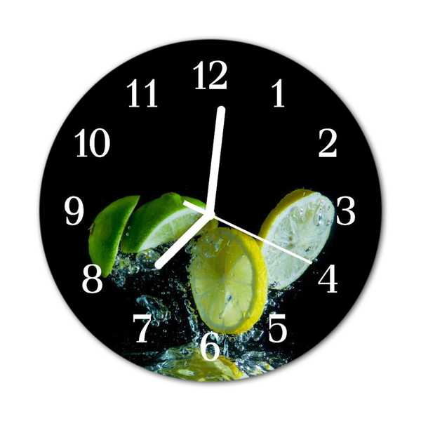 Reloj de vidrio para cocina Lima de limón