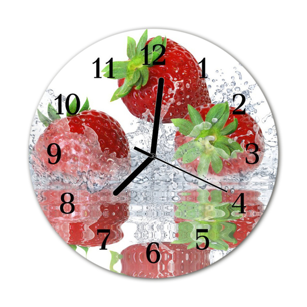 Reloj de vidrio para cocina Fresas