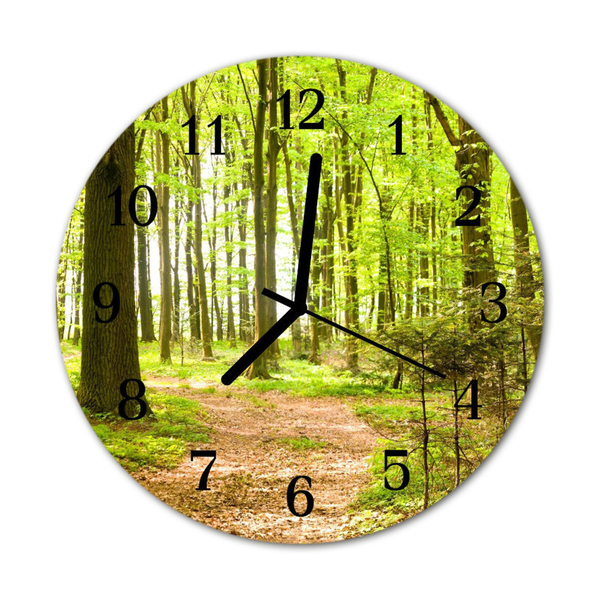 Reloj de vidrio para cocina Bosque naturaleza