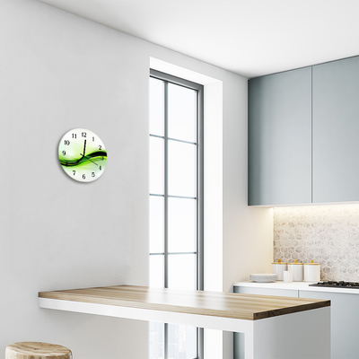 Reloj de vidrio para cocina Líneas abstractas