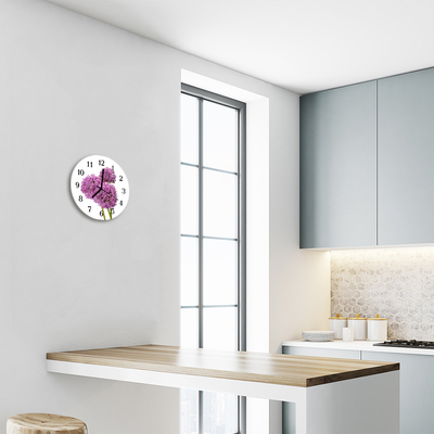 Reloj de vidrio para cocina Flor