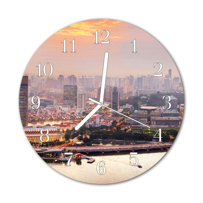 Reloj de vidrio para cocina Ciudad