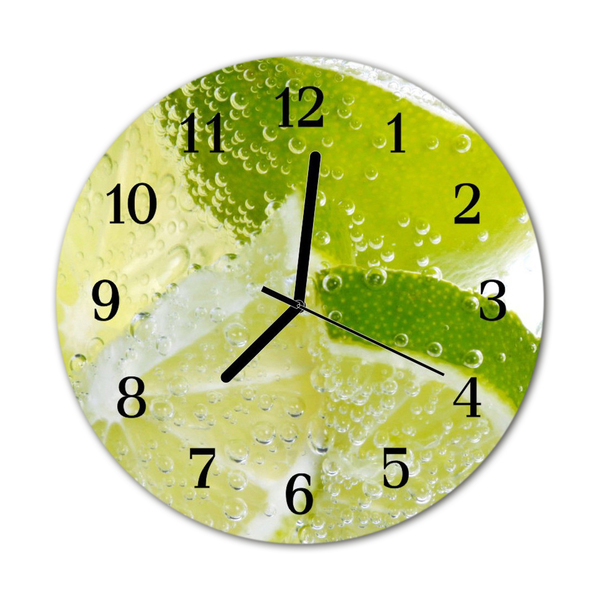 Reloj de vidrio para cocina Agua limas