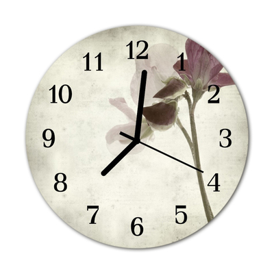 Reloj de vidrio para cocina Vintage flor