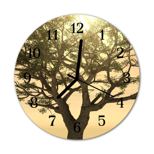 Reloj de vidrio para cocina Árbol