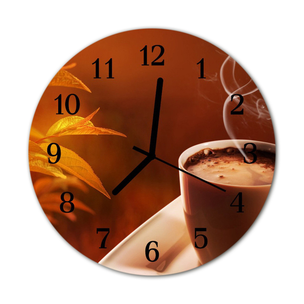 Reloj de vidrio para cocina Café