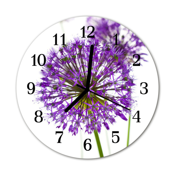 Reloj de vidrio para cocina Flor