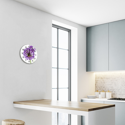 Reloj de vidrio para cocina Flor