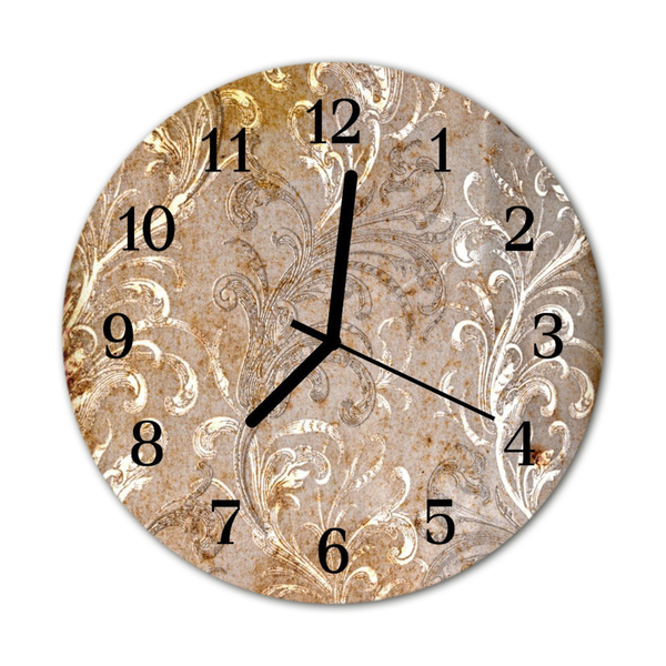 Reloj de vidrio para cocina Motivo flores
