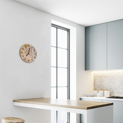 Reloj de vidrio para cocina Motivo flores