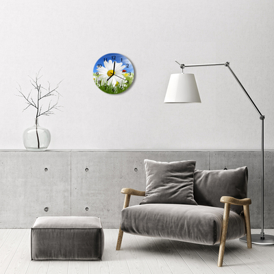 Reloj de vidrio para cocina Mariquita flor