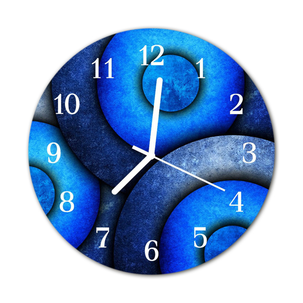 Reloj de vidrio para cocina Círculos abstracto