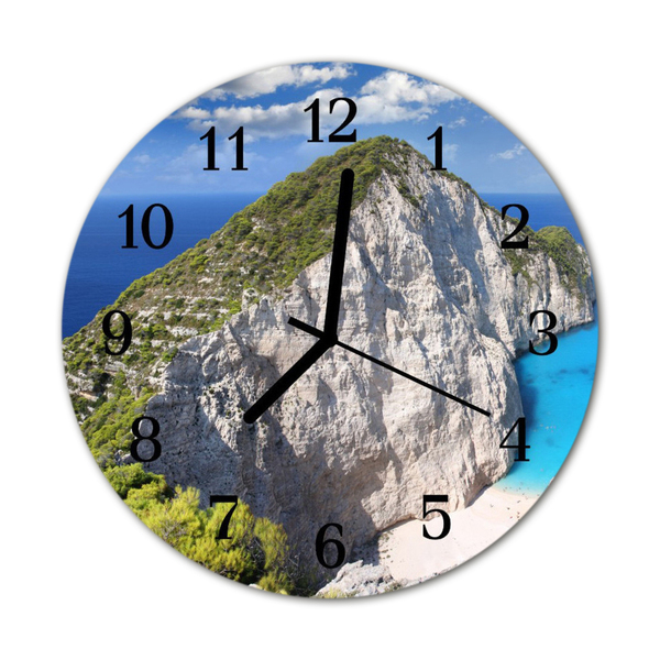 Reloj de vidrio para cocina Acantilado