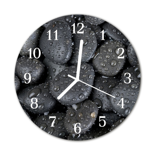 Reloj de vidrio para cocina Piedras aguas