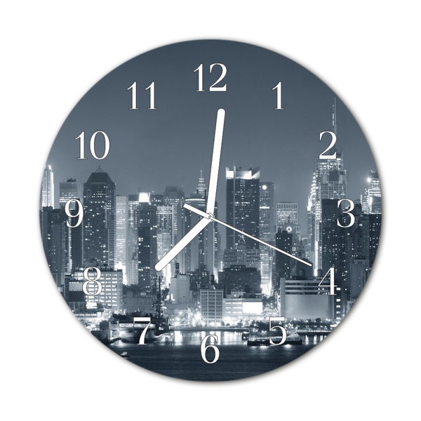 Reloj de vidrio para cocina Ciudad noche