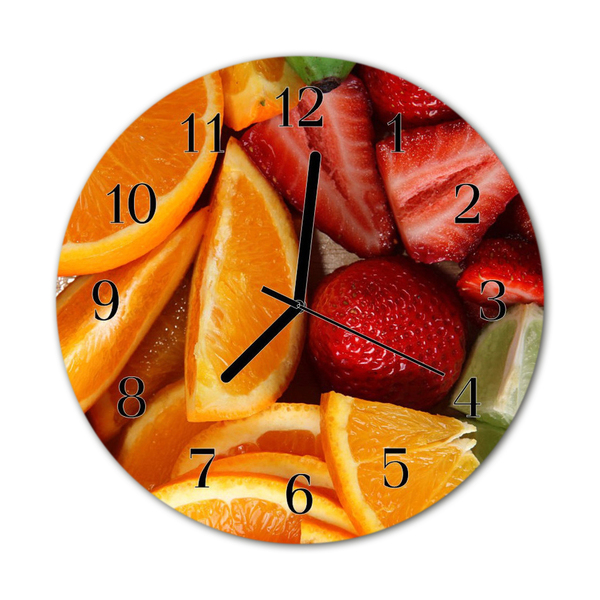 Reloj de vidrio para cocina Fruta